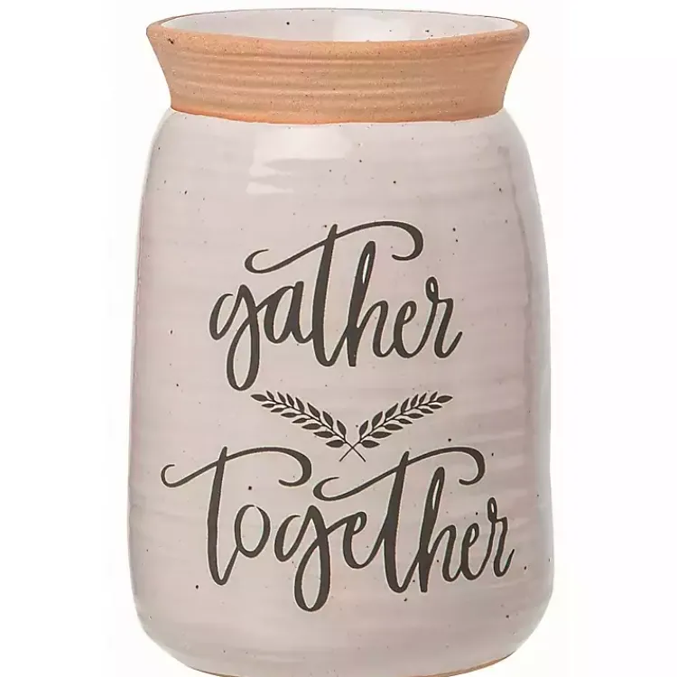 Fall>Kirklands Home Harvest Sentiment Ceramic Vases, Set of 2 White
