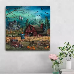 Halloween>Kirklands Home Haunted Farm Canvas Art Print, 20x20