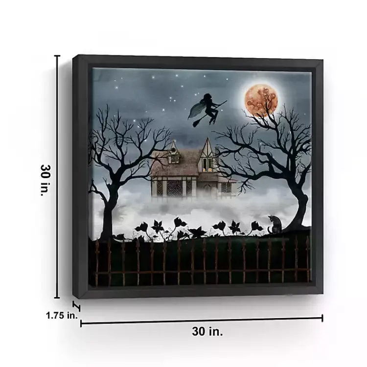 Halloween>Kirklands Home Haunted House Flying Canvas Wall Art