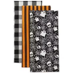 Halloween>Kirklands Home Haunted Prints Assorted Dishtowels, Set of 3