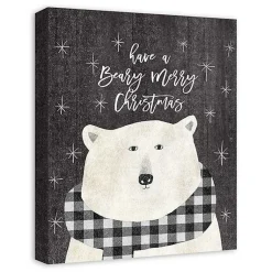 Christmas Art & Wall Decor>Kirklands Home Have a Beary Merry Christmas Canvas Art Print