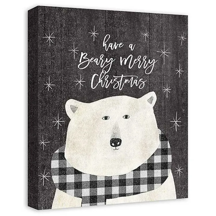 Christmas Art & Wall Decor>Kirklands Home Have a Beary Merry Christmas Canvas Art Print