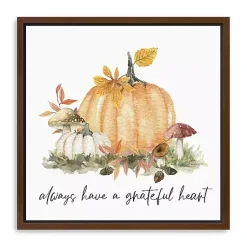 Fall>Kirklands Home Have a Grateful Heart Framed Canvas Art Print