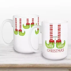 Christmas Dining & Entertaining>Kirklands Home Have a Holly Jolly Christmas Elf Mugs, Set of 2