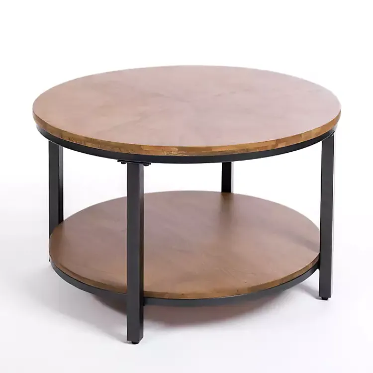 Kirklands Home Hayden Wood and Gunmetal Coffee Table Hot