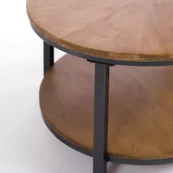 Kirklands Home Hayden Wood and Gunmetal Coffee Table Hot