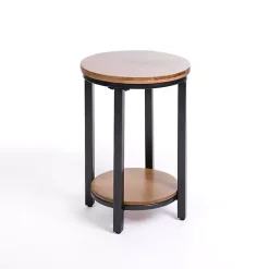 Kirklands Home Hayden Wood and Gunmetal Accent Table Hot