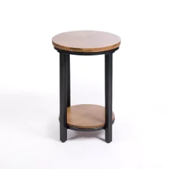 Kirklands Home Hayden Wood and Gunmetal Accent Table Hot