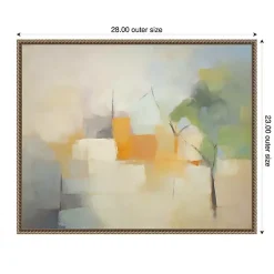 Kirklands Home Hazy Park Abstract Framed Canvas Art Print Clearance