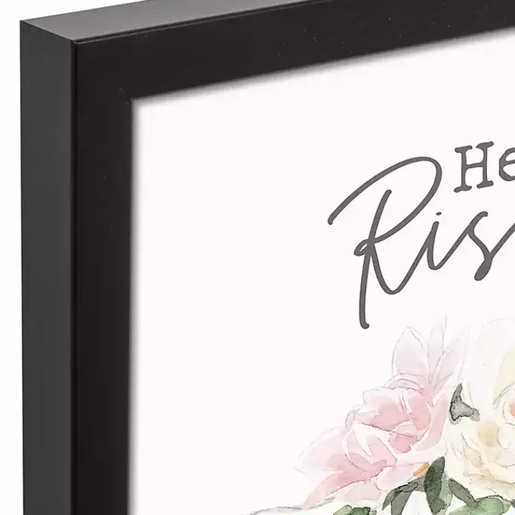 Easter Decorations>Kirklands Home He is Risen Lamb Framed Canvas Art Print