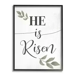 Easter Decorations>Kirklands Home He Is Risen Leaves Framed Easter Wall Art