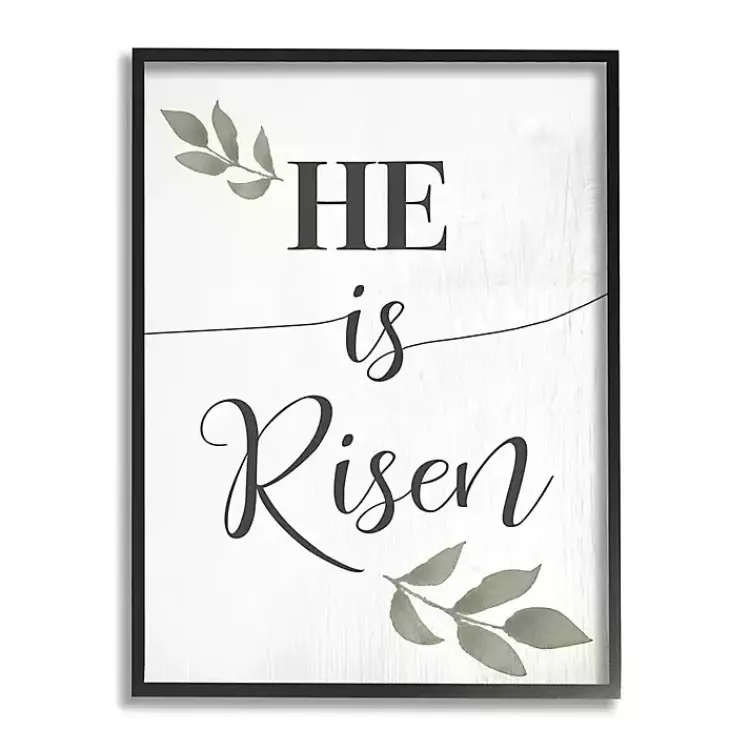 Easter Decorations>Kirklands Home He Is Risen Leaves Framed Easter Wall Art