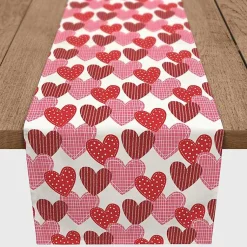 Valentines Day Decorations>Kirklands Home Heart Pattern Cotton Twill Valentine's Runner