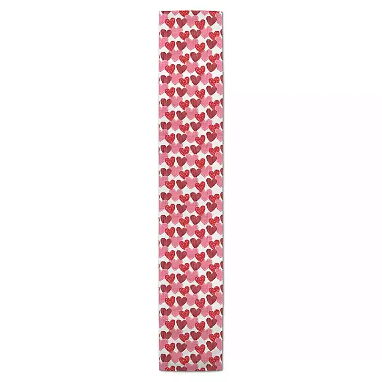 Valentines Day Decorations>Kirklands Home Heart Pattern Cotton Twill Valentine's Runner