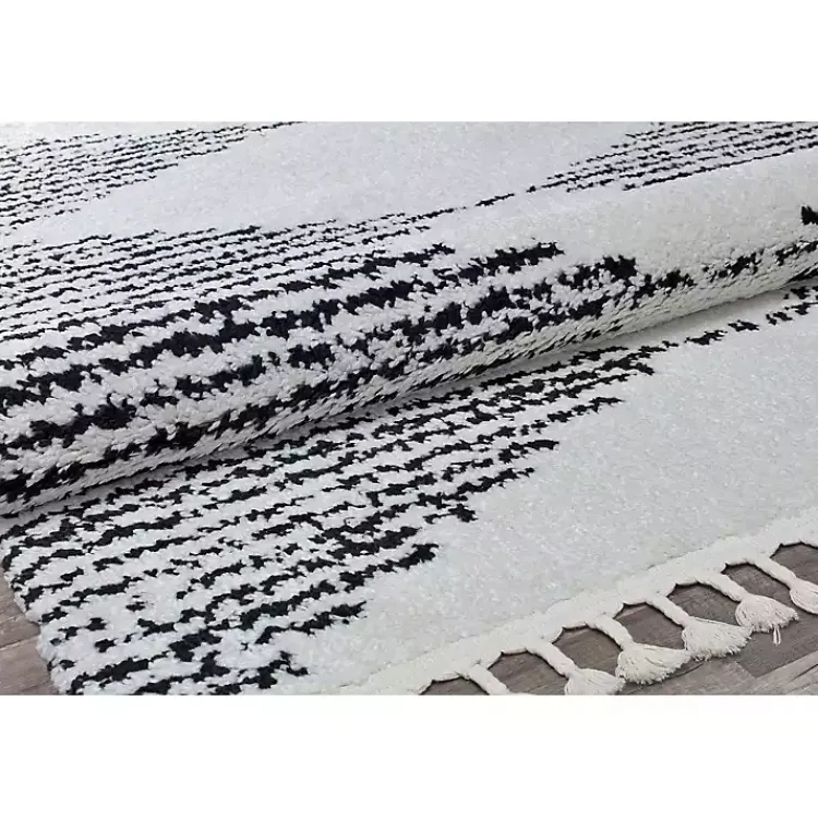 Kirklands Home Heath Black and White Moon Area Rug, 8x10