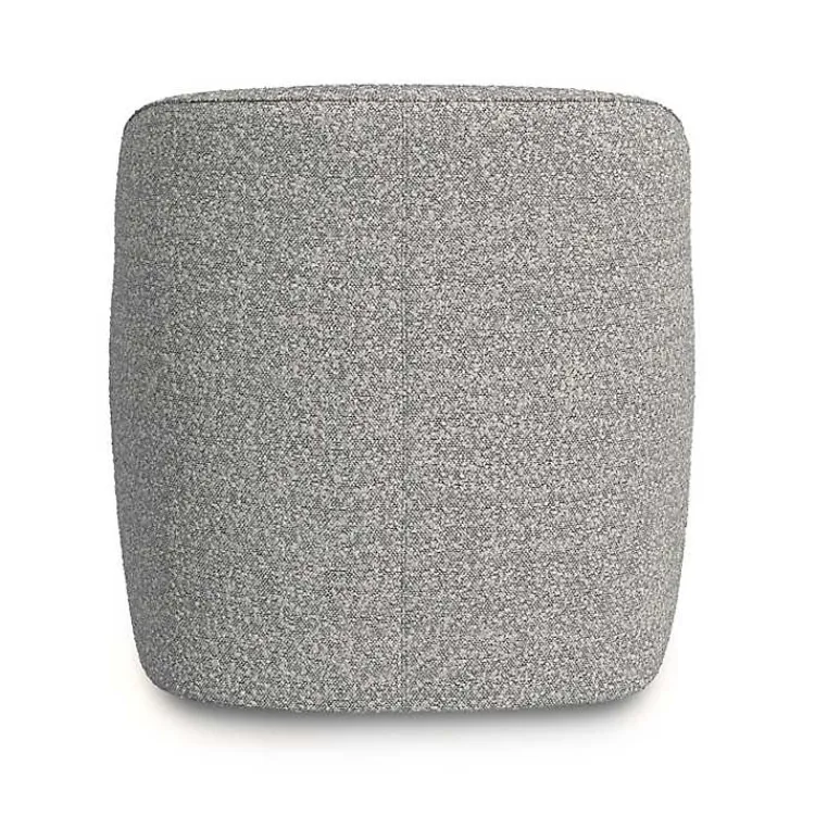 Kirklands Home Heather Boucle Swivel Barrel Accent Chair Gray Clearance