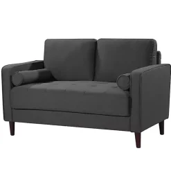 Kirklands Home Heather Chelsea Modern Loveseat Gray Hot