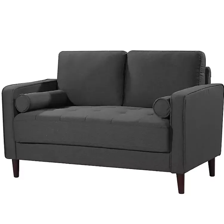 Kirklands Home Heather Chelsea Modern Loveseat Gray Hot