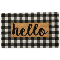 Kirklands Home Hello Buffalo Check Doormat Discount