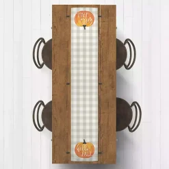 Kirklands Home Hello Fall Buffalo Check Table Runner Clearance
