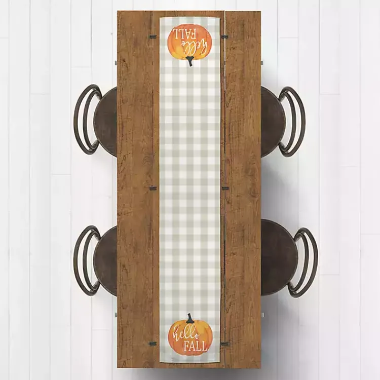 Kirklands Home Hello Fall Buffalo Check Table Runner Clearance