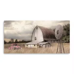 Kirklands Home Henderson Bay Farm Giclee Canvas Art Print Tan Clearance