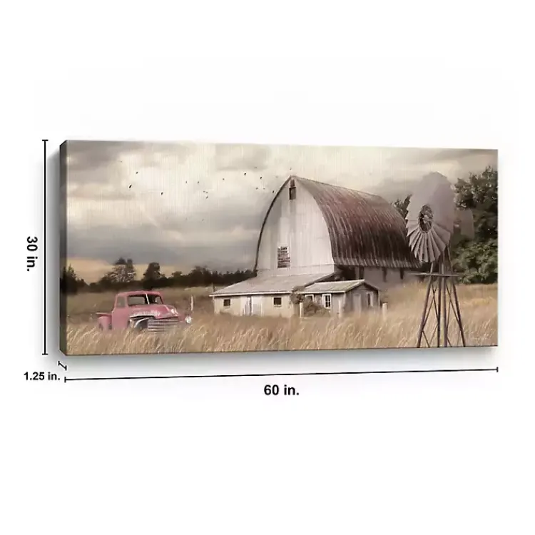 Kirklands Home Henderson Bay Farm Giclee Canvas Art Print Tan Clearance