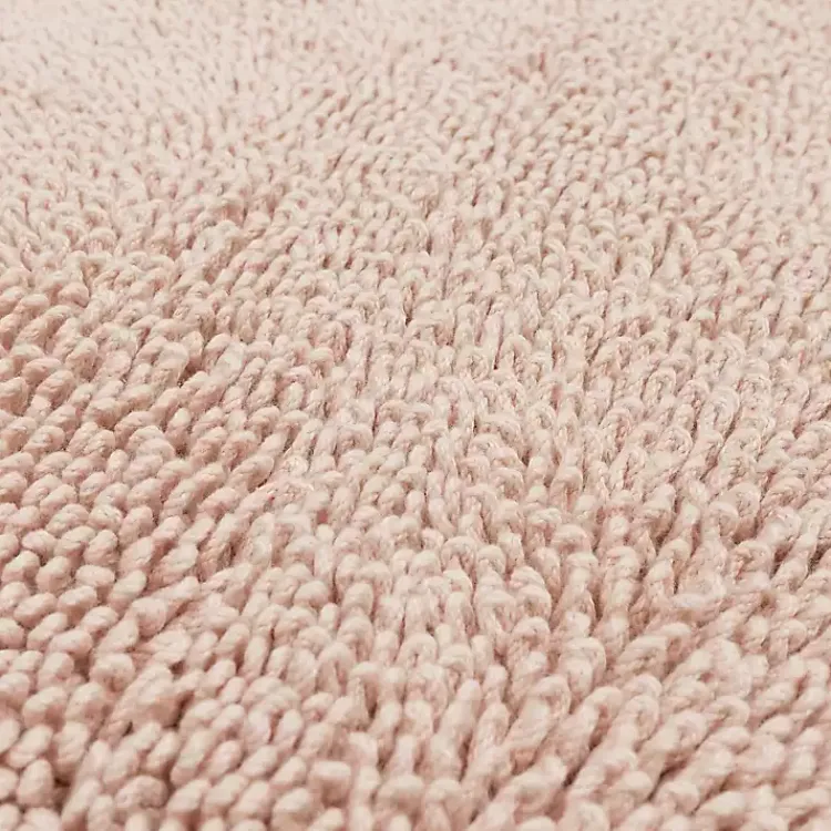 Kirklands Home High Pile Blush Cotton Non-Skid Classic Bath Mat Pink Outlet