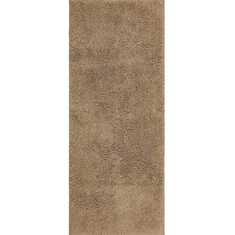 Kirklands Home High Pile Taupe Cotton Non-Skid Classic Bath Mat Tan Discount