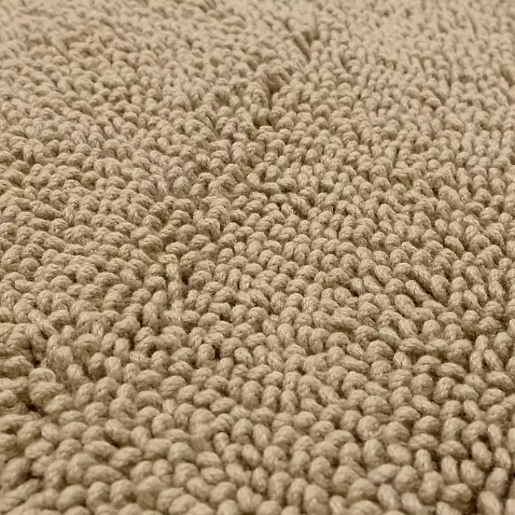 Kirklands Home High Pile Taupe Cotton Non-Skid Classic Bath Mat Tan Discount