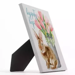 Easter Decorations>Kirklands Home Hippity Hop Rabbit Tabletop Canvas Art Print