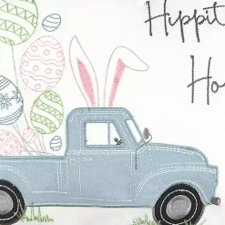 Easter Decorations>Kirklands Home Hippity Hoppity Blue Truck Accent Pillow