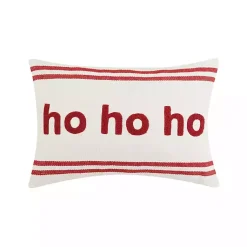 Pillows>Kirklands Home Ho Ho Ho Double Stripe Christmas Lumbar Pillow