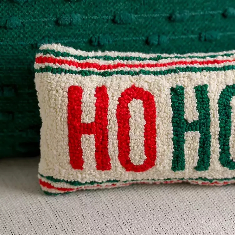 Pillows>Kirklands Home Ho Ho Ho Hooked Mini Pillow