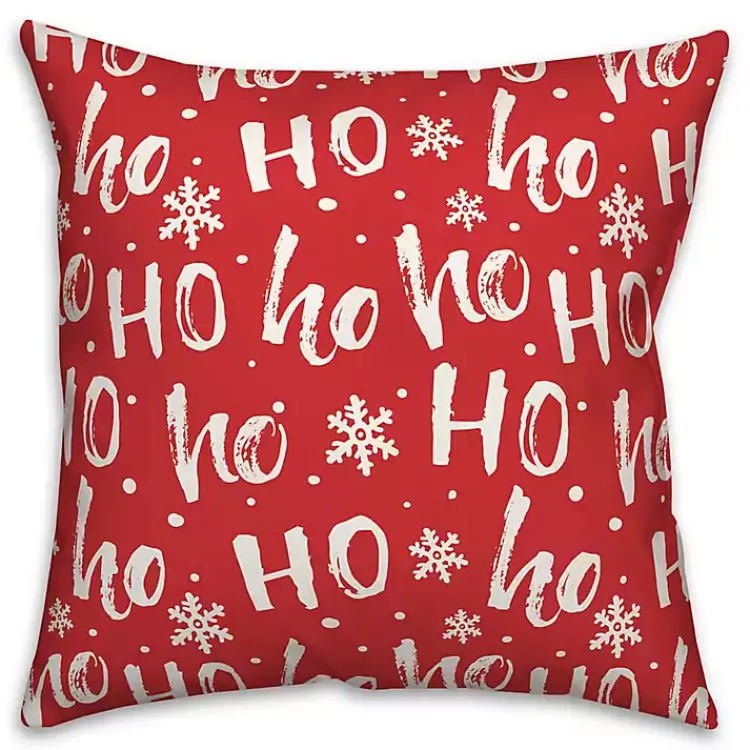 Christmas Pillows>Kirklands Home Ho Ho Ho Snowflake Throw Pillow