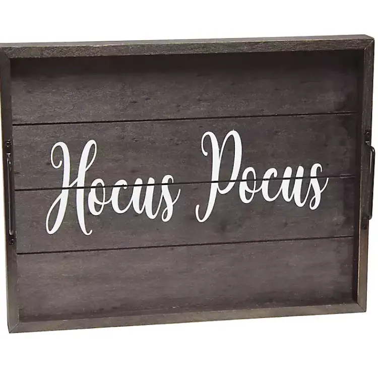 Halloween>Kirklands Home Hocus Pocus Wood Tray Black