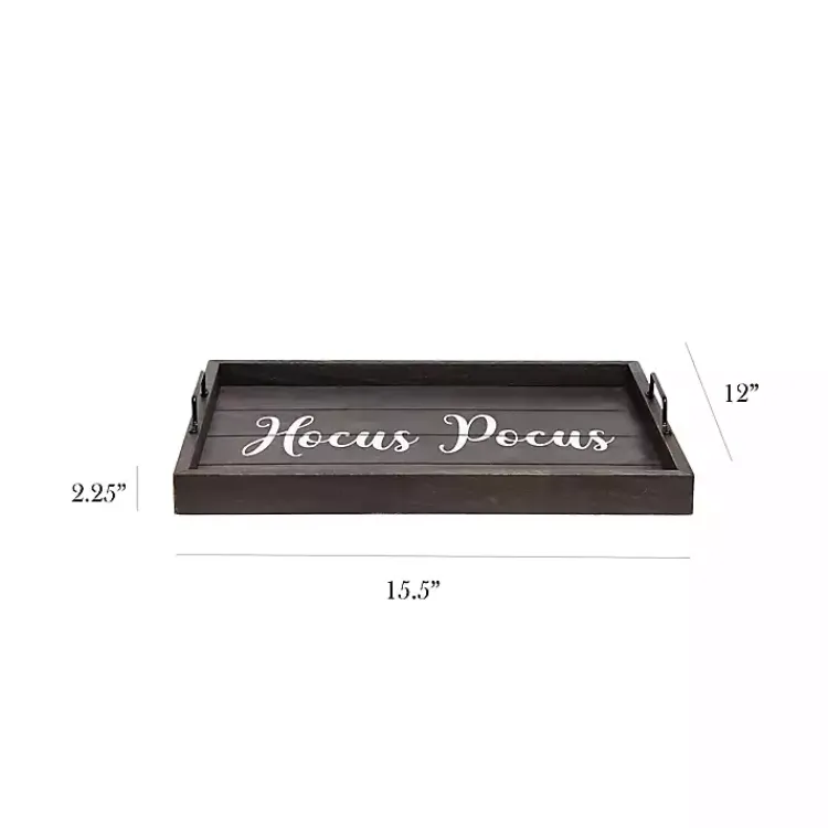 Halloween>Kirklands Home Hocus Pocus Wood Tray Black