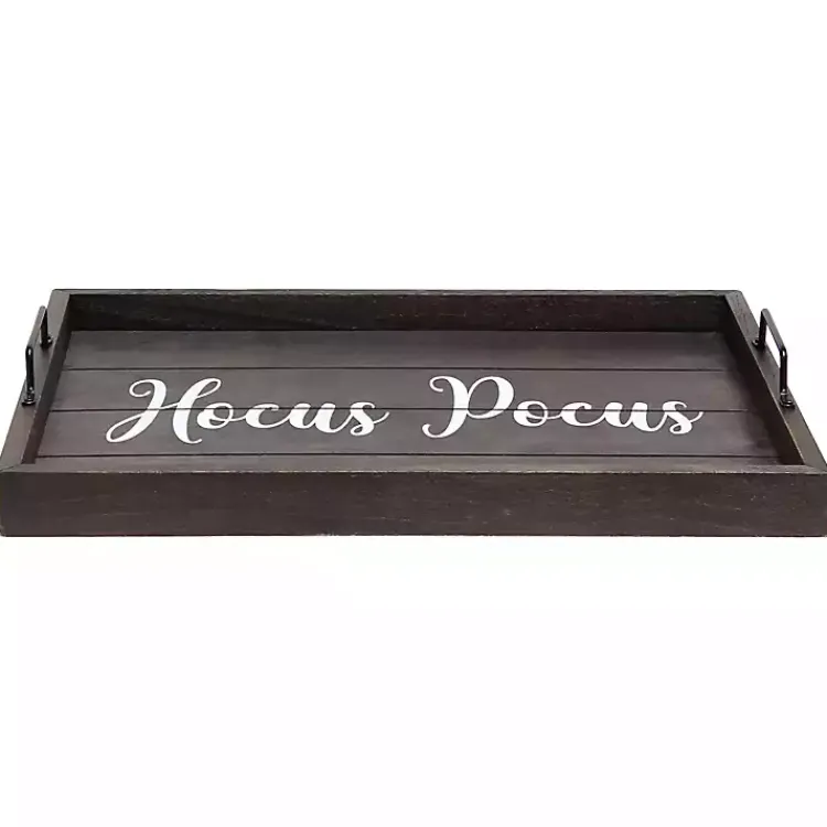 Halloween>Kirklands Home Hocus Pocus Wood Tray Black