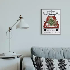 Christmas Art & Wall Decor>Kirklands Home Holiday Co. Truck and Winter Fir Tree Wall Plaque