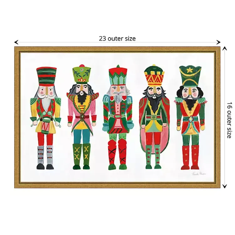 Christmas Art & Wall Decor>Kirklands Home Holiday Nutcrackers Framed Canvas Art Print