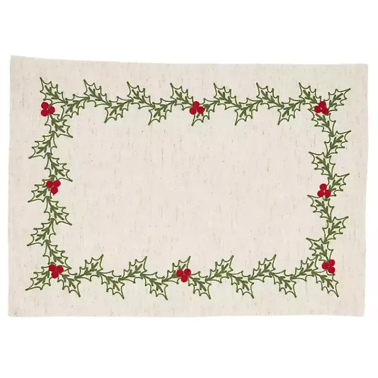 Christmas Dining & Entertaining>Kirklands Home Holly Berry 8-pc. Placemat and Napkin Set