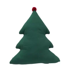 Christmas Pillows>Kirklands Home Holly Christmas Tree Shaped Pillow Green
