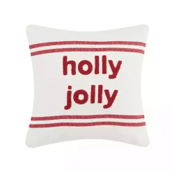 Pillows>Kirklands Home Holly Jolly Double Stripe Christmas Throw Pillow