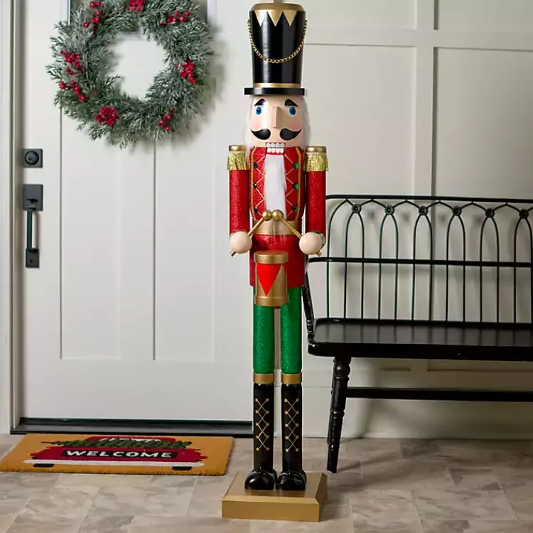 Outdoor Christmas Decorations>Kirklands Home Holly Nutcracker Wooden Outdoor Statue