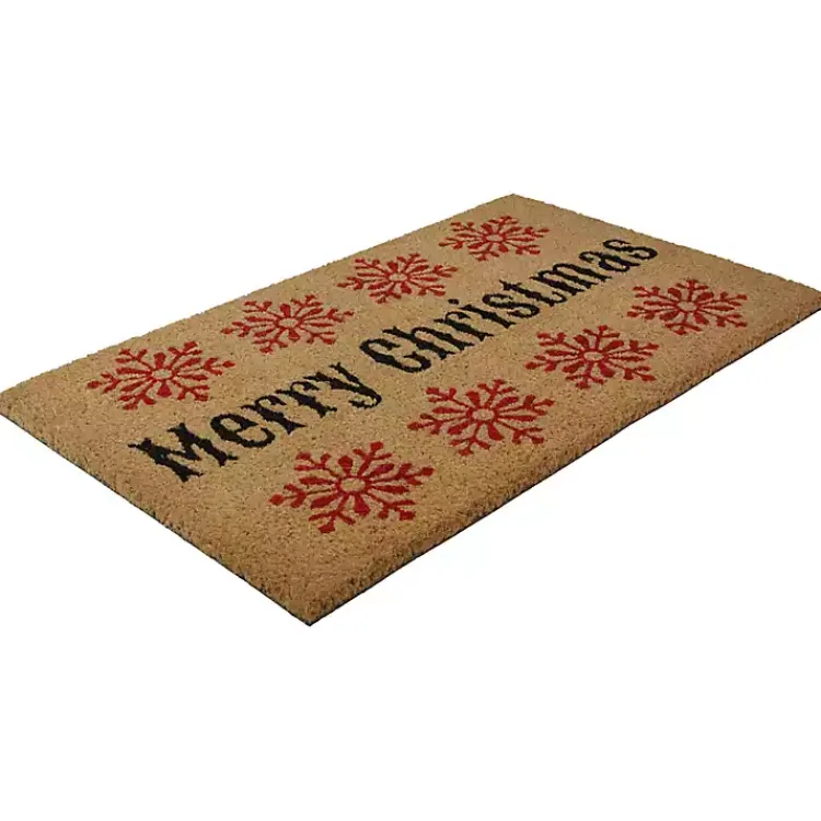 Outdoor Christmas Decorations>Kirklands Home Holly Red Snowflake Christmas Doormat