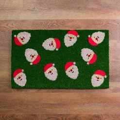Kirklands Home Holly Santa Christmas Doormat