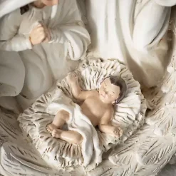 Christmas Decorations>Kirklands Home Holy Family White and Gold Nativity Statue