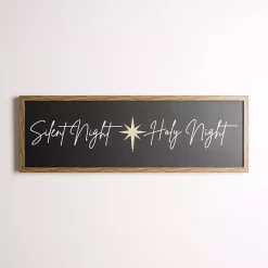 Christmas Art & Wall Decor>Kirklands Home Holy Night Silent Night Canvas Wall Plaque
