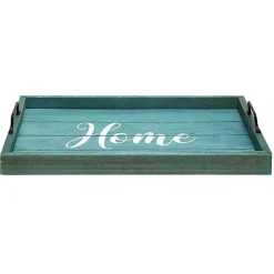 Decorative Trays>Kirklands Home Home Wash Wood Tray Blue