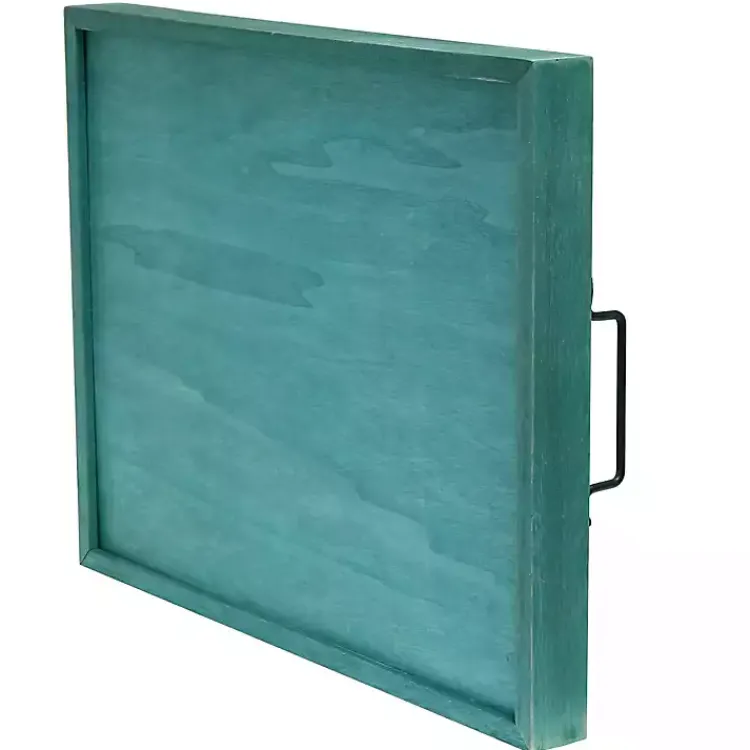 Decorative Trays>Kirklands Home Home Wash Wood Tray Blue